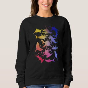 Weiße Haie Hammerhai Vintage Grafik Sweatshirt