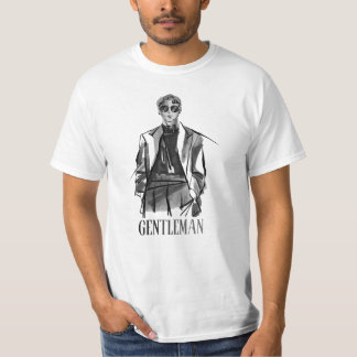 Weiße Halbarm-T-Shirt mit Brush Gentleman T-Shirt