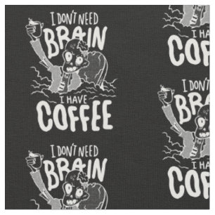 Weiße Hälfte Kaffee trinken Zombie Stoff