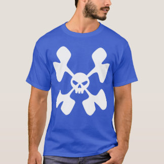 Weiße Halloween-Skelett-Silhouette Punk Rock Goth T-Shirt