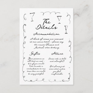 Weiße Hand zeichnen die Detailverpackungskarte Begleitkarte