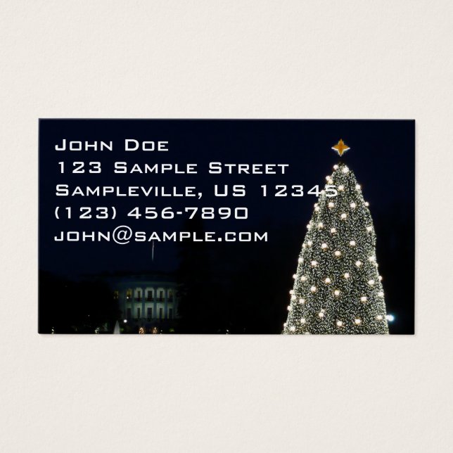 Weiße Haus und National Tree Weihnachtsfeiertag DC (Vorderseite)