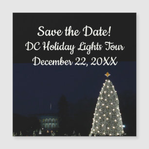 Weiße Haus und National Tree Weihnachtsfeiertag DC Magnetkarte