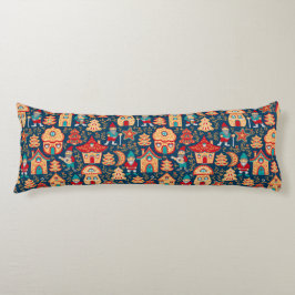 Weiße Häuser und Gnome | skandinavisch Seitenschläferkissen