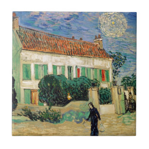 Weiße Hausnacht Van Gogh Fliese
