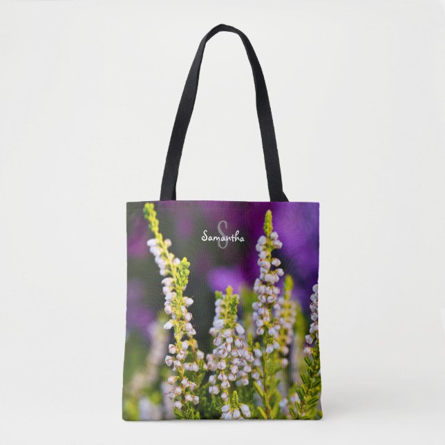 Weiße Heather-Tragetasche (Vorderseite)