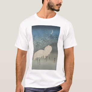 Weiße Helden und Mond, Ohara Koson T-Shirt