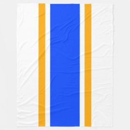 Weiße, hellblaue gelbe Streifen auf weiß Fleecedecke