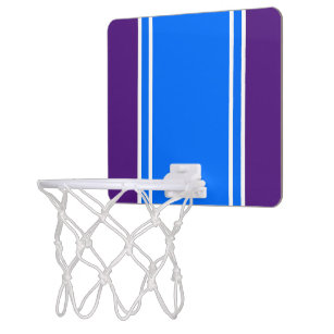 Weiße, helle blaue, zweifarbige Streifen auf fett  Mini Basketball Netz