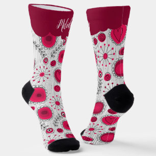 Weiße Herzchen Blume Blumenname Socken