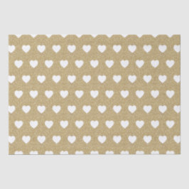 Weiße Herzen, Goldene Glitzer-Glitzern Seidenpapier