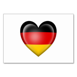 Weiße Herzenflagge Tischnummer