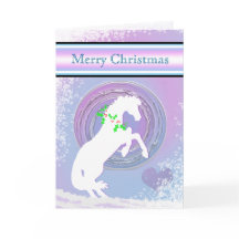 Weiße Herzpferde / Urlaub (Rosa/Lav Swirl)