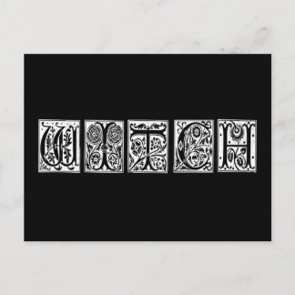 Weiße Hexe Postkarte