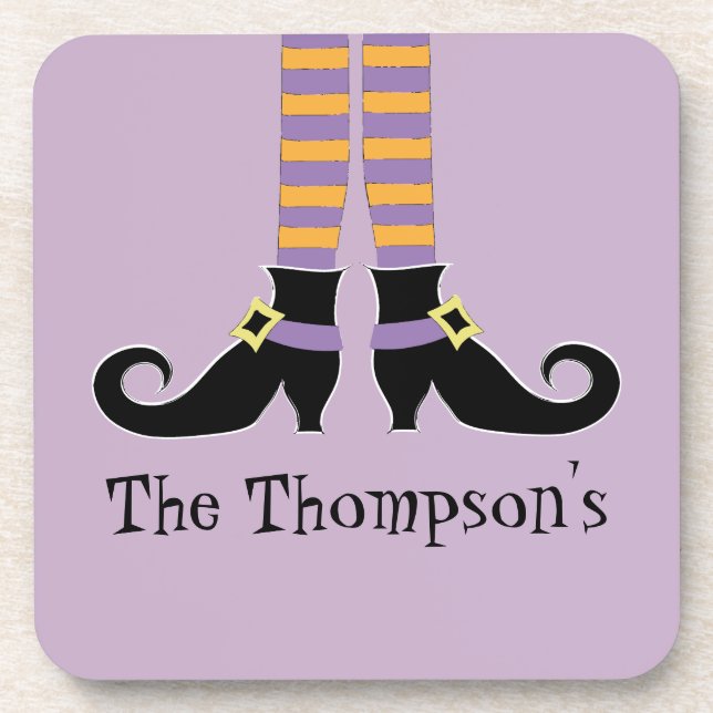 Weiße Hexenschuhe Getränkeuntersetzer (Vorderseite)