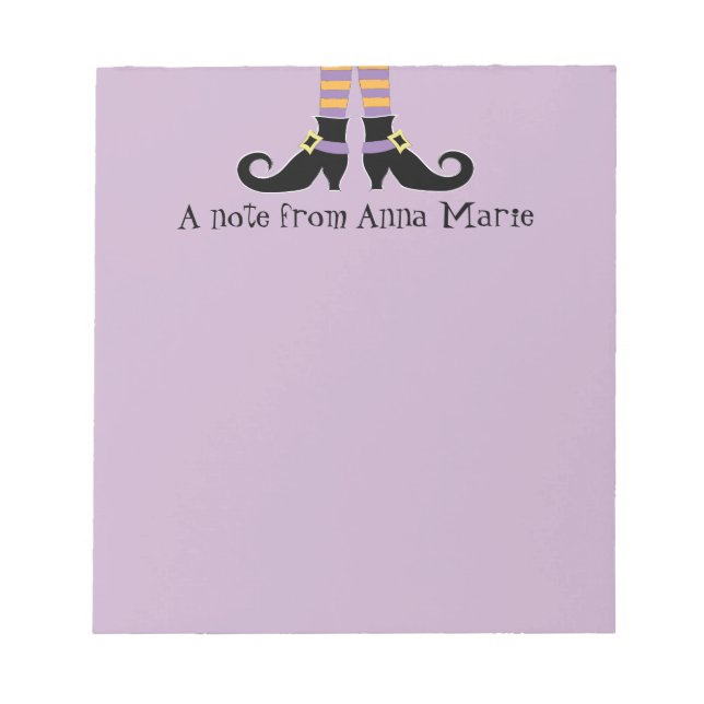 Weiße Hexenschuhe Notizblock (Vorderseite)