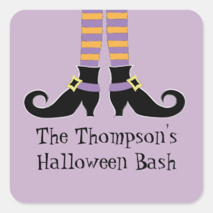 Weiße Hexenschuhe Quadratischer Aufkleber