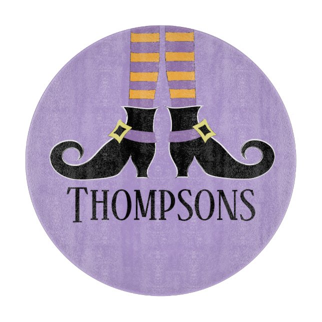 Weiße Hexenschuhe Schneidebrett (Vorderseite)