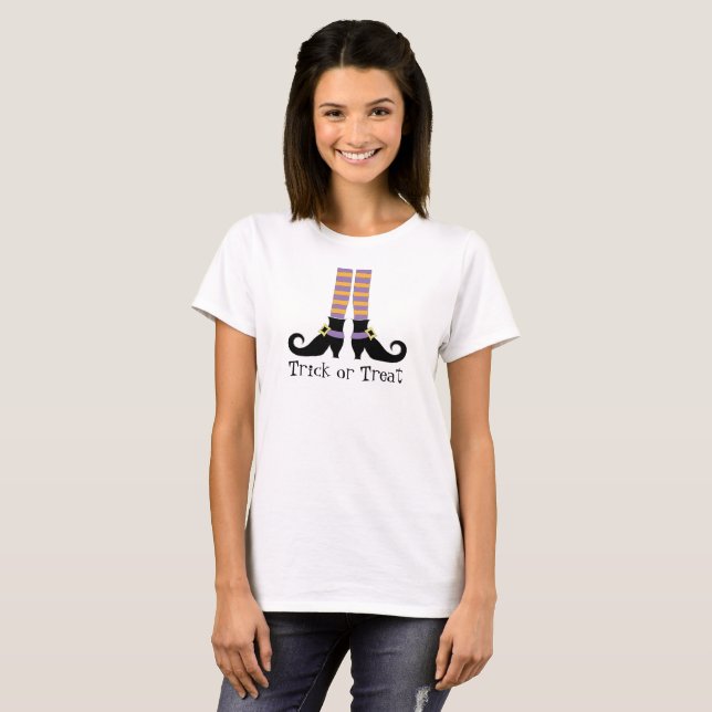 Weiße Hexenschuhe T-Shirt (Vorne ganz)
