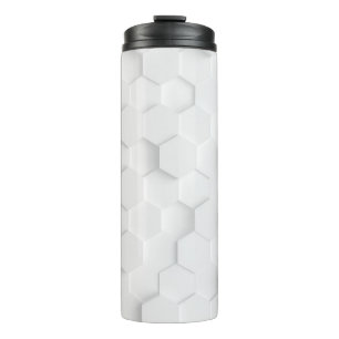 Weiße Hintergrundtextur. 3d Abbildung, 3d ing. Thermosbecher