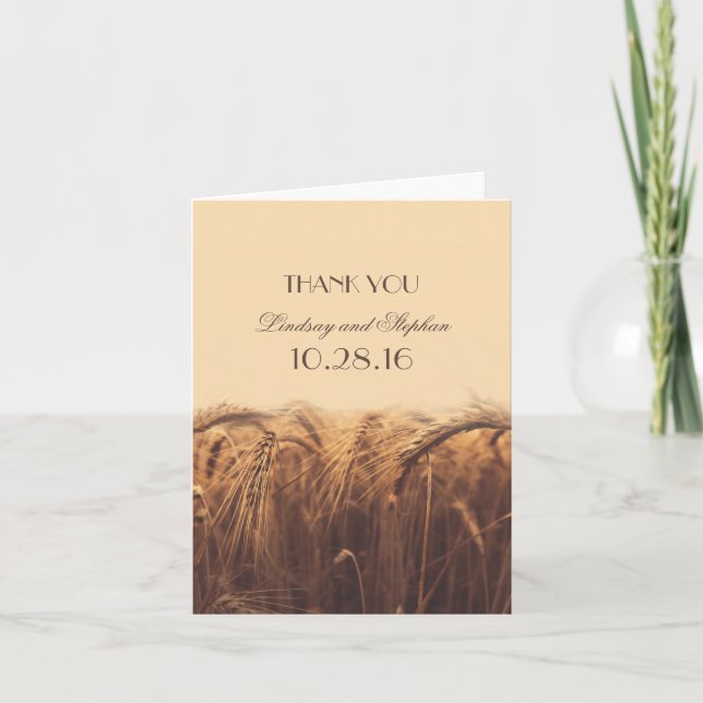 Weiße Hochzeit Dankeschön Karten (Vorderseite)
