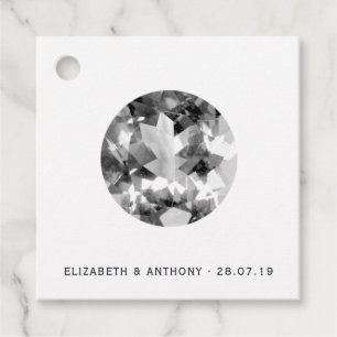 Weiße Hochzeit Geschenkanhänger