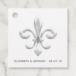 Weiße Hochzeit Geschenkanhänger