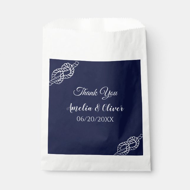 Weiße Hochzeit und Hochzeit der Nautik Geschenktütchen (Vorderseite)