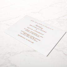 Weiße Hochzeit zusammen mit .. Rose Gold Foil