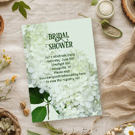 Weiße Hochzeits-Botanische Brautparty-Einladungen Einladung