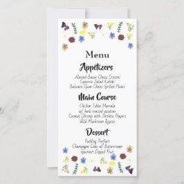 Weiße Hochzeitskarte des Botanischen Blumengartens