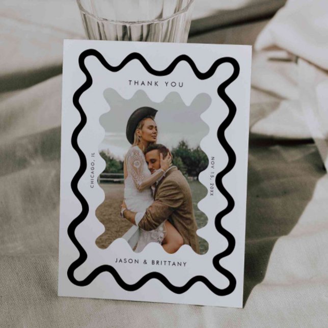 Weiße Hochzeitssache mit kratziger Hand Dankeskarte (Von Creator hochgeladen)