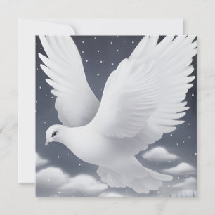 Weiße Hochzeitstaube in Wolken