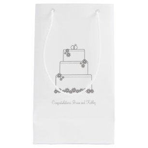 Weiße Hochzeitstorte-Geschenk-Tasche Kleine Geschenktüte