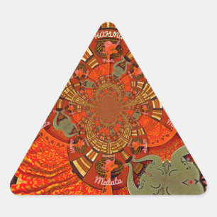 Weiße Höhen: Schönes, sonniges Giraffe Afrikanisch Dreieckiger Aufkleber