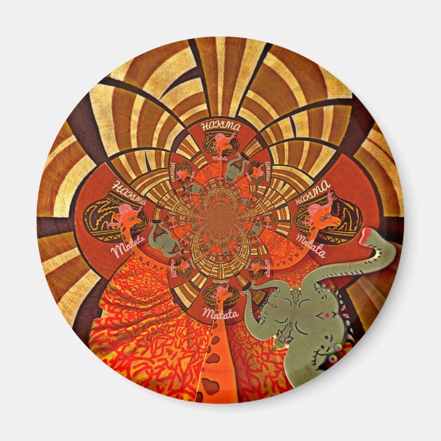 Weiße Höhen: Schönes, sonniges Giraffe Afrikanisch Magnet (Vorne)