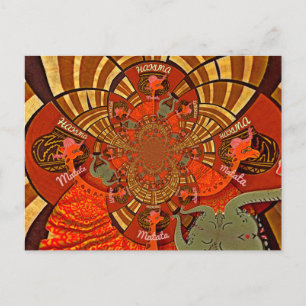 Weiße Höhen: Schönes, sonniges Giraffe Afrikanisch Postkarte