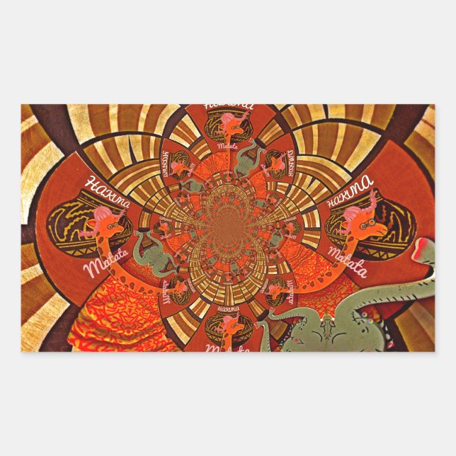 Weiße Höhen: Schönes, sonniges Giraffe Afrikanisch Rechteckiger Aufkleber (Vorderseite)