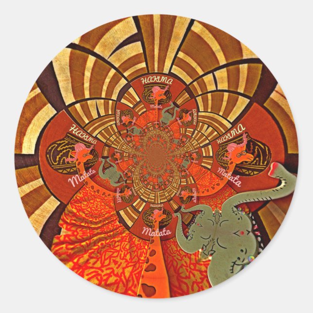 Weiße Höhen: Schönes, sonniges Giraffe Afrikanisch Runder Aufkleber (Vorderseite)