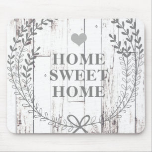 Weiße Holz-Rustikale Farmhaus-Shabby-Chic-Anpassun Mousepad