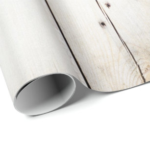 Weiße Holzbretter Geschenkpapier