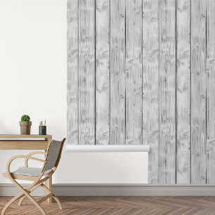 Weiße Holzbretter Tapete
