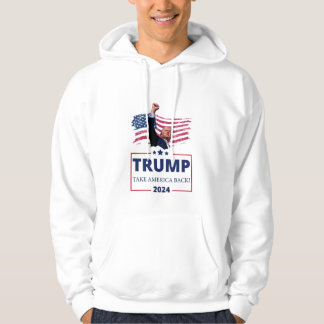 Weiße Hoodie, was Präsident Trump im Kampf gegen d Hoodie