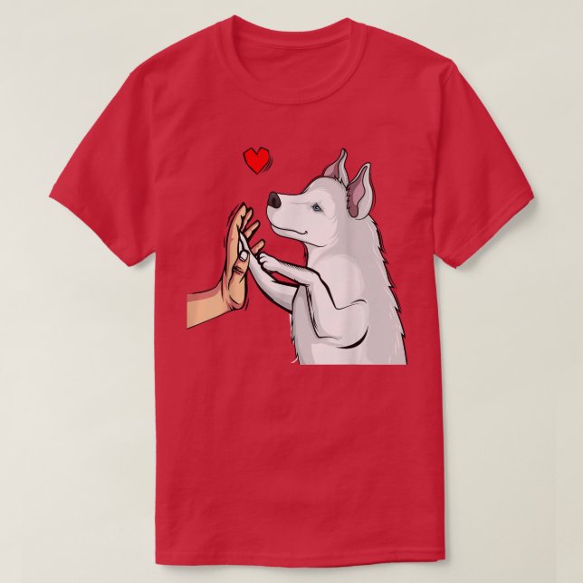 Weiße Husky-Liebe, Niedliche Hunde Mama Girls T-Shirt (Design vorne)