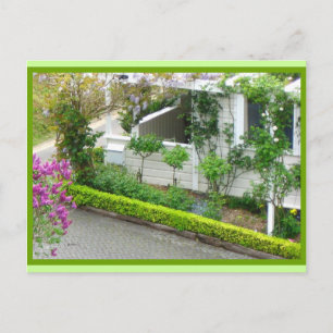Weiße Hütte im botanischen Garten, Neuseeland Postkarte