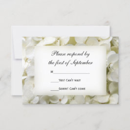 Weiße Hydrangea Floral Wedding RSVP Card