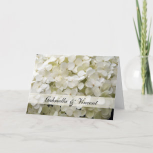 Weiße Hydrangea-Hochzeit Einladung