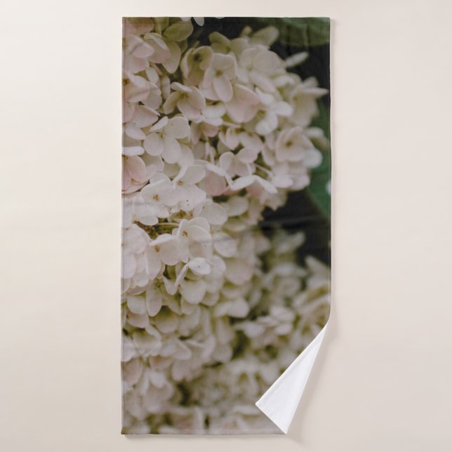 WEISSE HYDRANGEE IM BLOOM BADEHANDTUCH (Badehandtuch)