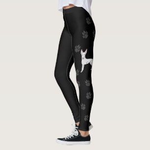 Weiße Ibizan-Hunde glatter Hund mit Pfoten Leggings