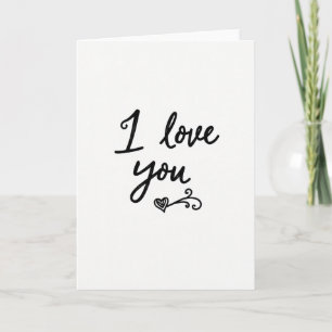 Weiße Ich liebe dich Karte